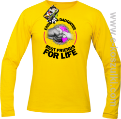 FATHER & daughter BEST FRIENDS FOR LIFE - longsleeve męski żółty