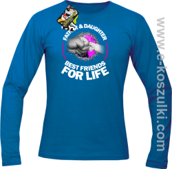 FATHER & daughter BEST FRIENDS FOR LIFE - longsleeve męski niebieski