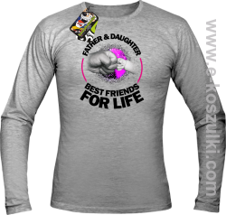 FATHER & daughter BEST FRIENDS FOR LIFE - longsleeve męski melanż
