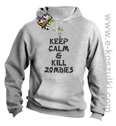 Keep calm and kill zombies - Bluza z kapturem melanż