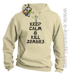 Keep calm and kill zombies - Bluza z kapturem beżowa