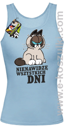 Nienawidzę wszystkich dni - top damski błękitny