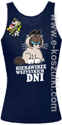 Nienawidzę wszystkich dni - top damski granatowy