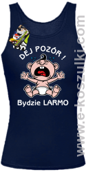 Dej Pozór Bydzie Larmo - top damski granatowy