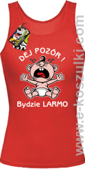 Dej Pozór Bydzie Larmo - top damski czerwony