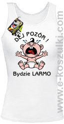 Dej Pozór Bydzie Larmo - top damski biały