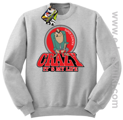 Crazy its my life - Super Dziadek bluza męska STANDARD melanż