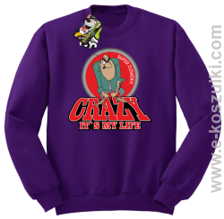 Crazy its my life - Super Dziadek bluza męska STANDARD fioletowa