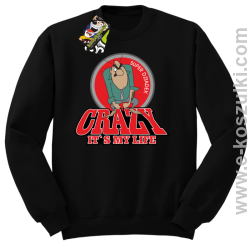 Crazy its my life - Super Dziadek bluza męska STANDARD czarna