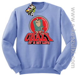 Crazy its my life - Super Dziadek bluza męska STANDARD błękitna 