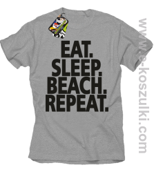 Eat Sleep Beach Repeat - koszulka męska melanż 