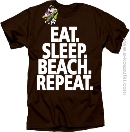 Eat Sleep Beach Repeat - koszulka męska 