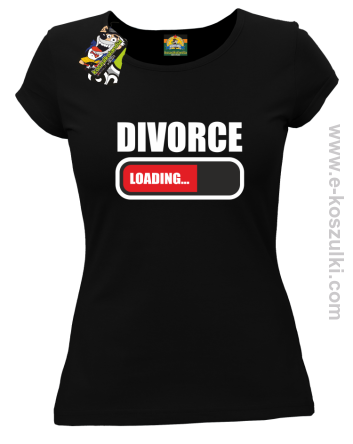 DIVORCE Loading - koszulka damska czarna