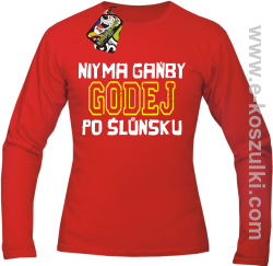 Niy ma gańby Godej po Śluńsku - Longsleeve męski  czerwony 