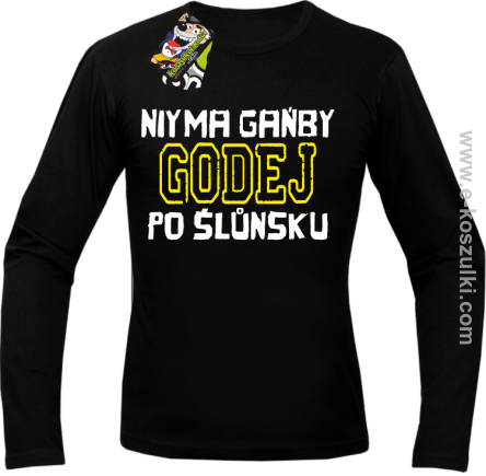 Niy ma gańby Godej po Śluńsku - Longsleeve męski  czarny