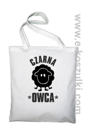 Czarna owca - Black Sheep - torba bawełniana  biała