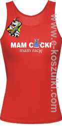 Mam cycki - Mam rację - top damski czerwony