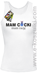 Mam cycki - Mam rację - top damski biały