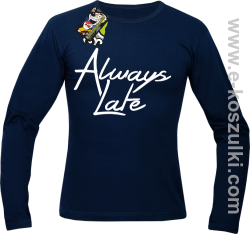 Always Late - longsleeve męski granatowy