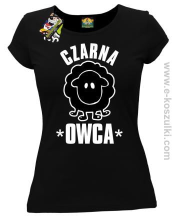 Czarna owca - Black Sheep - koszulka damska czarna