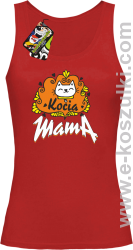 kocia mama - top damski czerwony