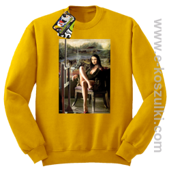 Mona Lisa ModelArt Parody - bluza bez kaptura STANDARD żółta