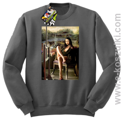 Mona Lisa ModelArt Parody - bluza bez kaptura STANDARD szara