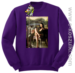 Mona Lisa ModelArt Parody - bluza bez kaptura STANDARD fioletowa