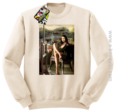 Mona Lisa ModelArt Parody - bluza bez kaptura STANDARD beżowa