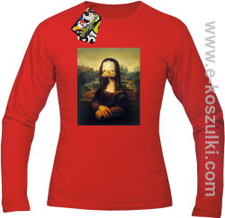 Mona Lisa Mother Ducker - longsleeve męski czerwony