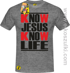 Know Jesus know life - Koszulka męska melanż