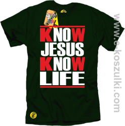 Know Jesus know life - Koszulka męska  butelka