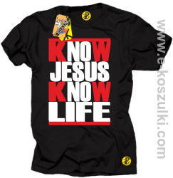 Know Jesus know life - Koszulka męska  czarny
