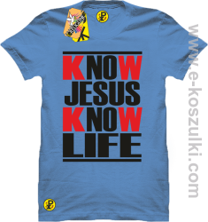 Know Jesus know life - Koszulka męska błękit