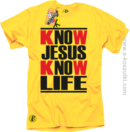 Know Jesus know life - Koszulka męska  żółty