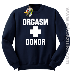 Orgasm Donor - bluza bez kaptura STANDARD granatowa