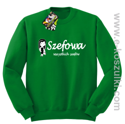 Szefowa wszystkich szefów - Small Girl - bluza bez kaptura zielona