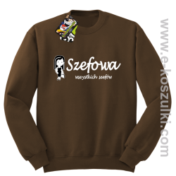 Szefowa wszystkich szefów - Small Girl - bluza bez kaptura brązowa