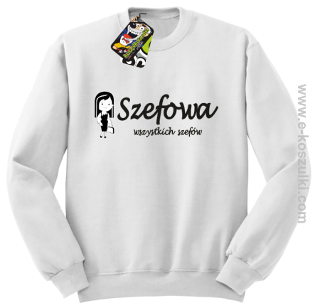 Szefowa wszystkich szefów - Small Girl - bluza bez kaptura biała