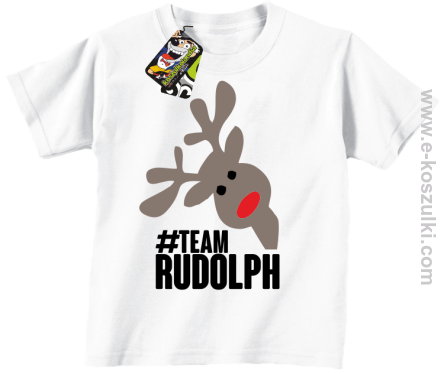 #TeamRudolph ART - koszulka dziecięca biała