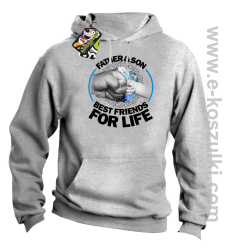 FATHER & SON BEST FRIENDS FOR LIFE - bluza z kapturem melanż 