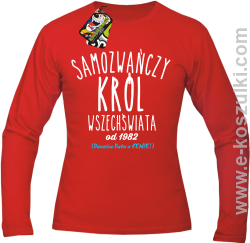 Samozwańczy Król Wszechświata - longsleeve męski czerwony