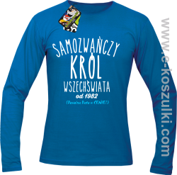 Samozwańczy Król Wszechświata - longsleeve męski niebieski 