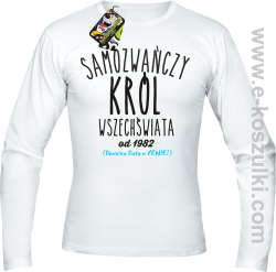 Samozwańczy Król Wszechświata - longsleeve męski biały