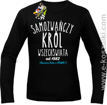 Samozwańczy Król Wszechświata - longsleeve męski czarny