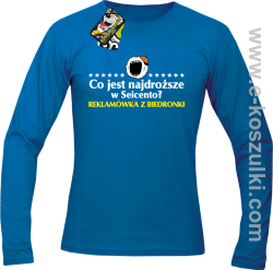 Co jest najdroższe w Seicento Reklamówka z Biedronki - longsleeve męski niebieski