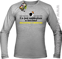 Co jest najdroższe w Seicento Reklamówka z Biedronki - longsleeve męski melanż 