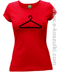 WIESZAK symbol - t-shirt damski czerwony