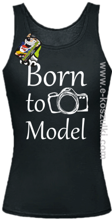 Born to model - top damski czarny