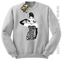 audrey hepburn RETRO-ART - bluza bez kaptura STANDARD melanż 